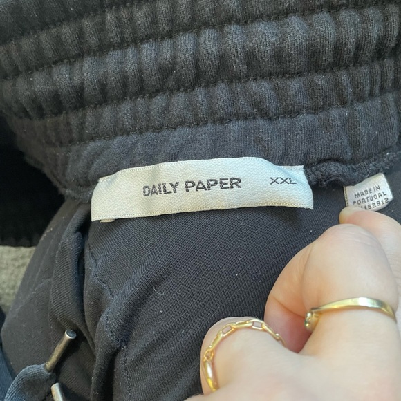 Daily Paper Eneva Trackpants Black Sweatpants, Size XXL High Waisted. - Picture 9 of 11